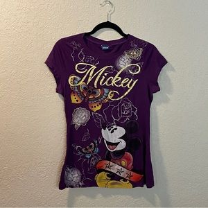 Disney Mickey Mouse Ed Hardy Inspired Tee Shirt Top Size M